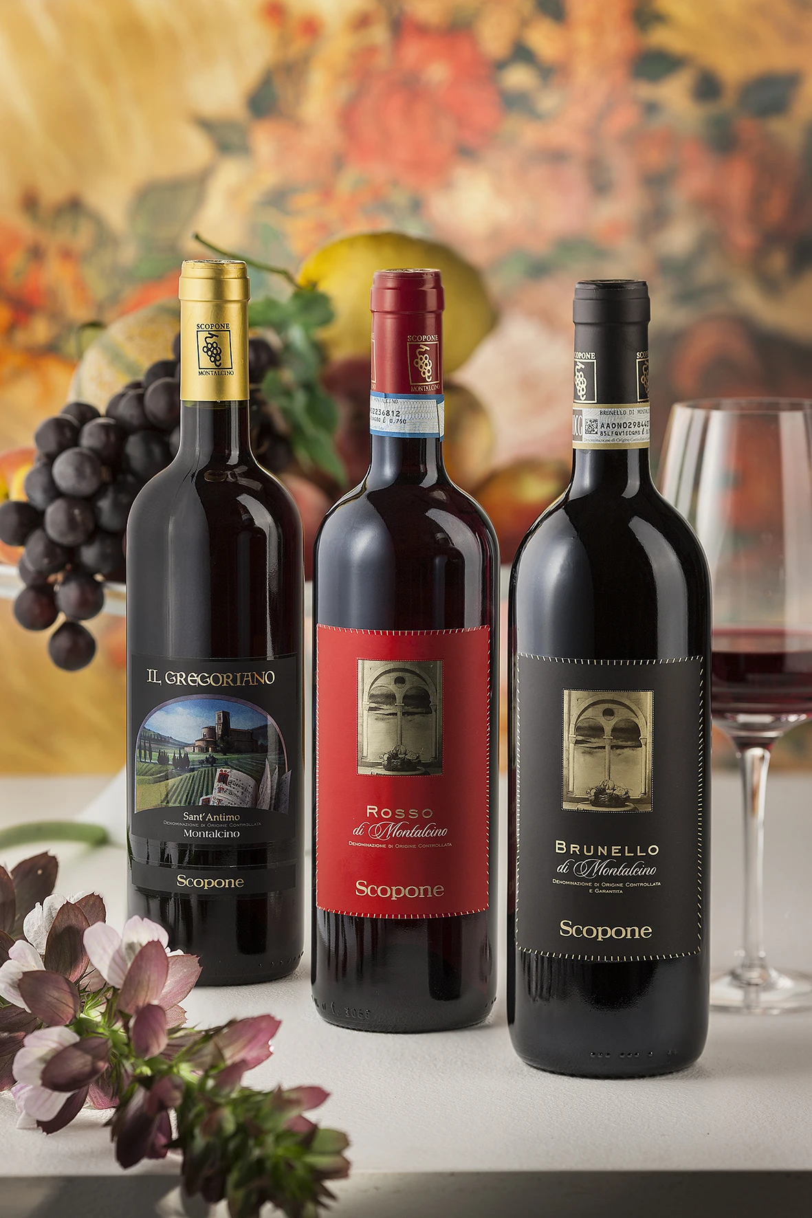 Best Quality Italian Red Wine Set 2 wine bottles Brunello 2015 Rosso 2019 Table Wine Alcoholic beverage