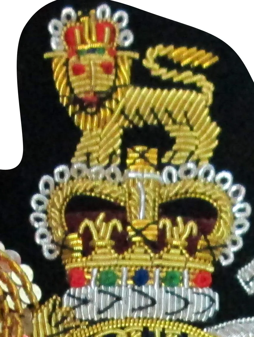 Personalized Cheap Custom Made Family Embroidered Crest Emblem Wool Cloth with Sequins Magnetic Feature Available Factory Price