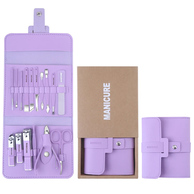 Hotsale High Quality Black Nail Clippers Beauty Manicure tool set 7/8/10/15/18pcs/set dead skin Clippers Pedicure Manicure Set