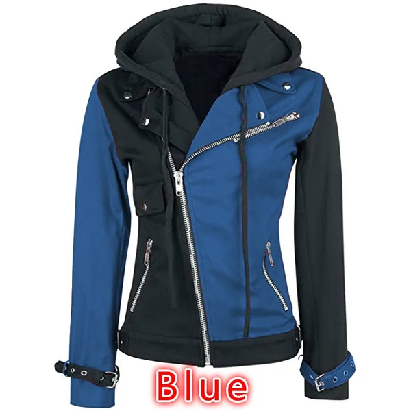 Wholesale custom latest design Fashion Women Black and Red Zip Up Hoodie customized size style
