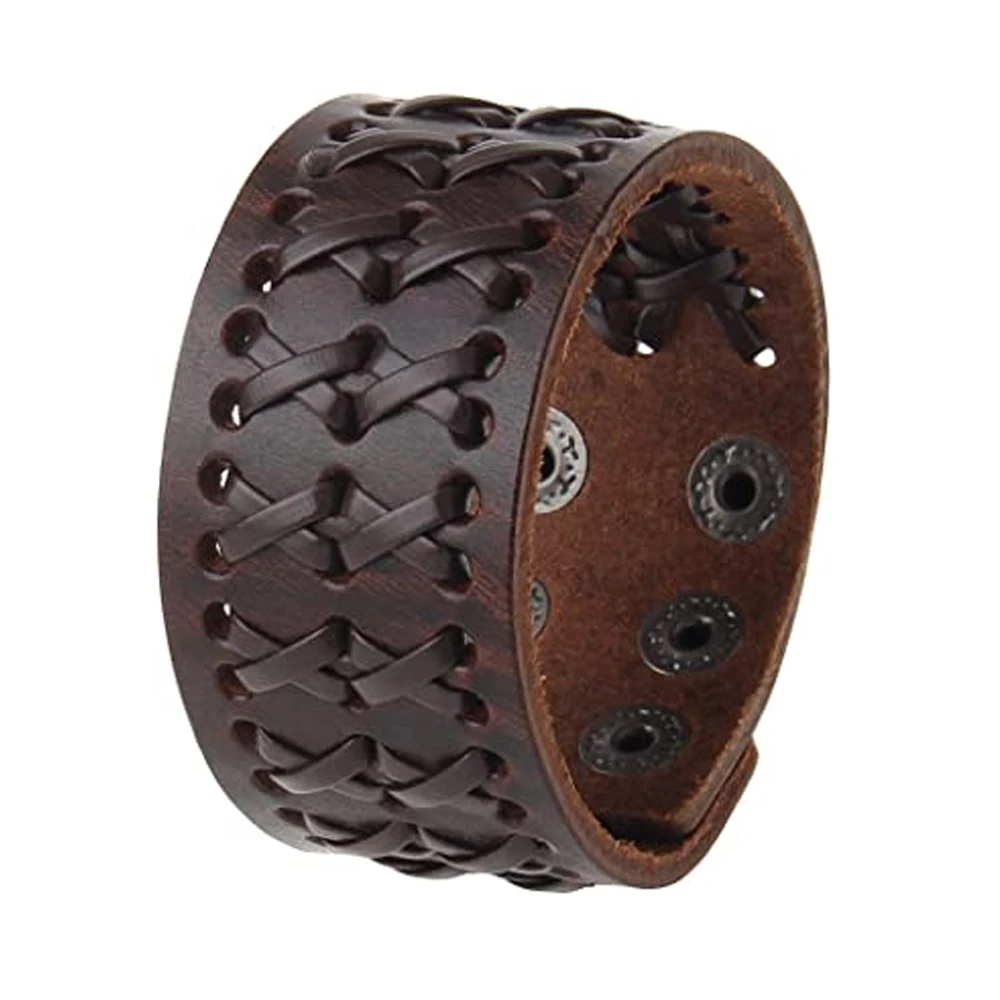 Fashion Design Leather Bracelets Hand Bracelet Stone PK Jewelry Decoration Customized Size Customized Packing Customized Color