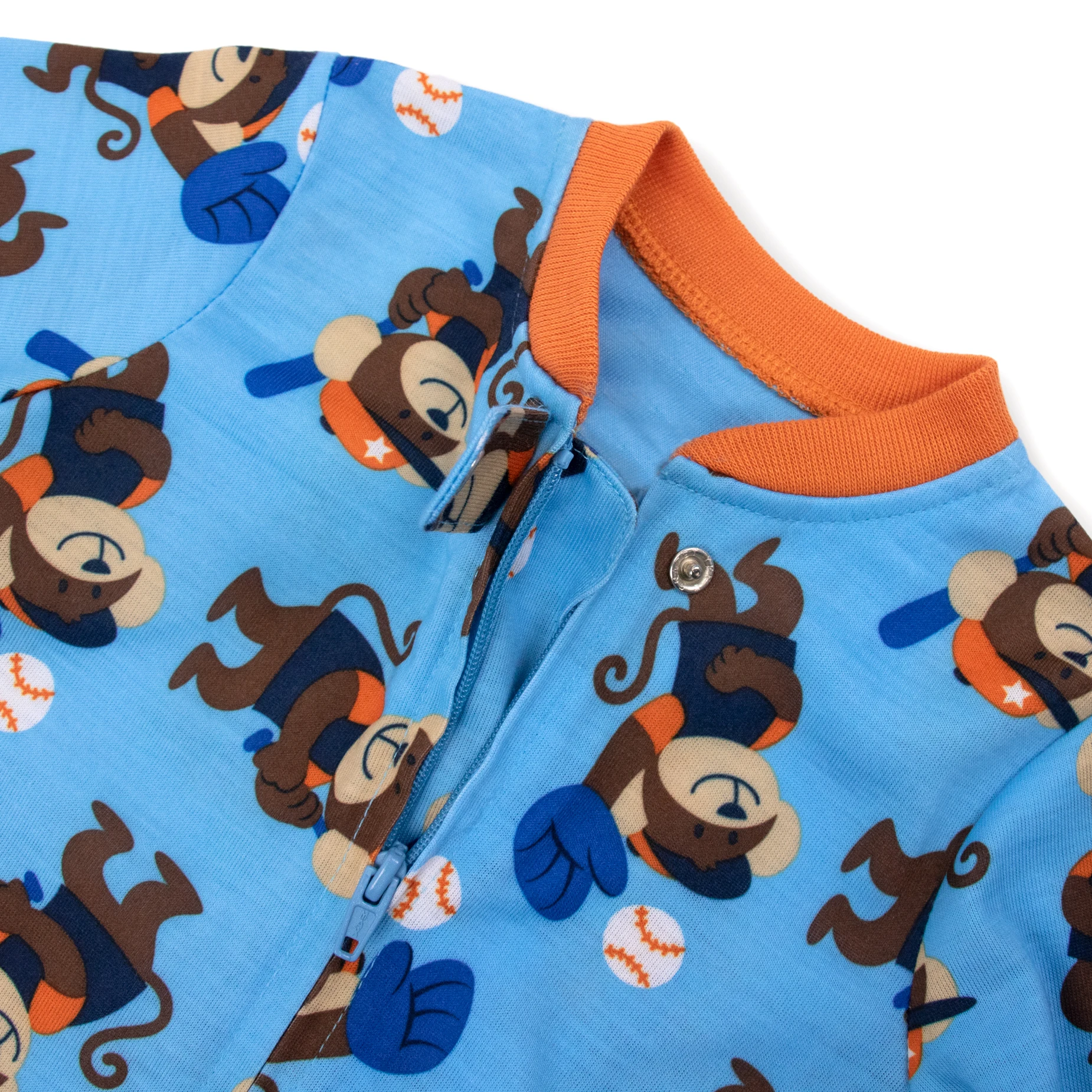 JOYUAN GARMENT MANUFACTURER BR190803 baby romper - custom OEM unisex boy jumpsuit onesie polyester pajamas custom stripe blue