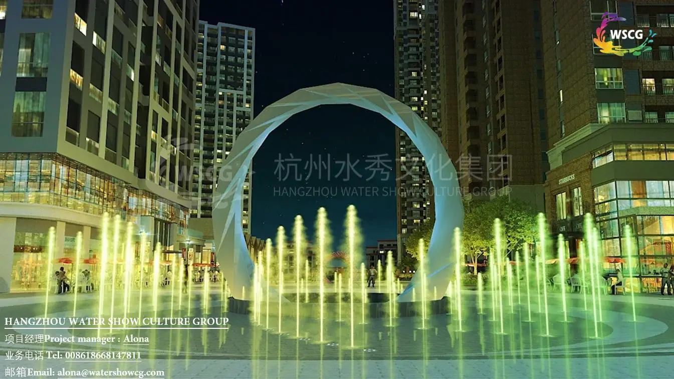 Garden Small Music Fountain Show with Arche