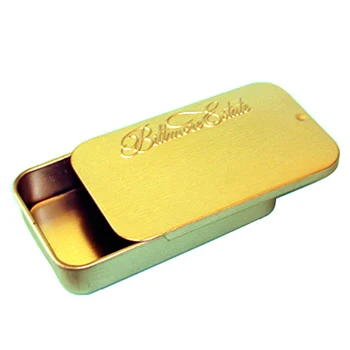 
slide top metal tin can box food grade for candy chocolate toys stationery 