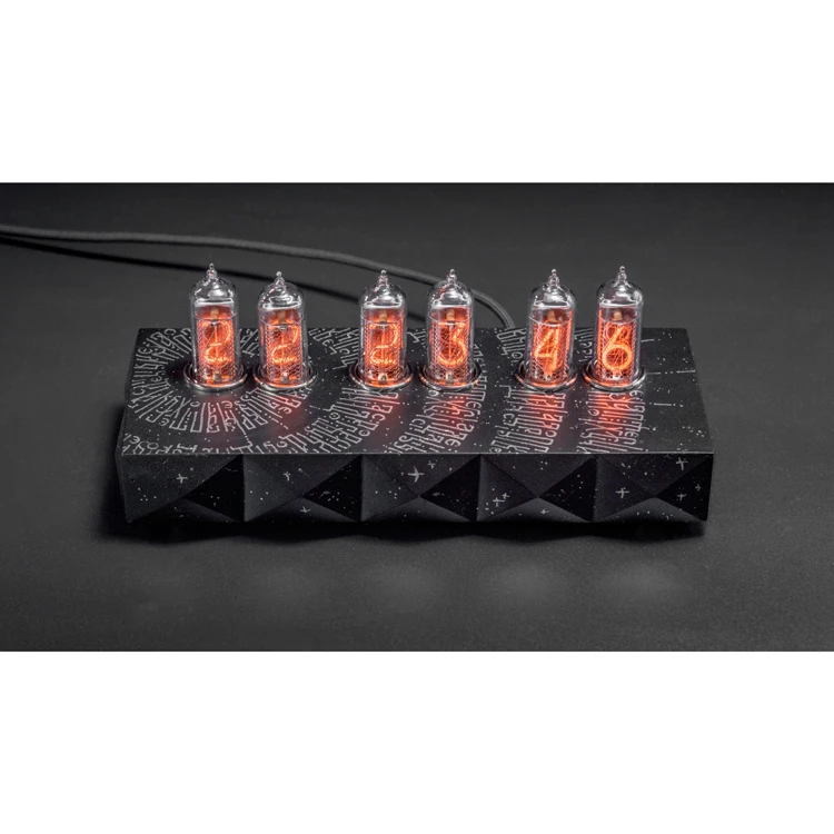 Лучшее качество, изготовленные nixie трубчатые часы «Saturn-C Lamonov Night», окрашенные известными дизайнерскими ограниченными сериями, декоративные настольные часы