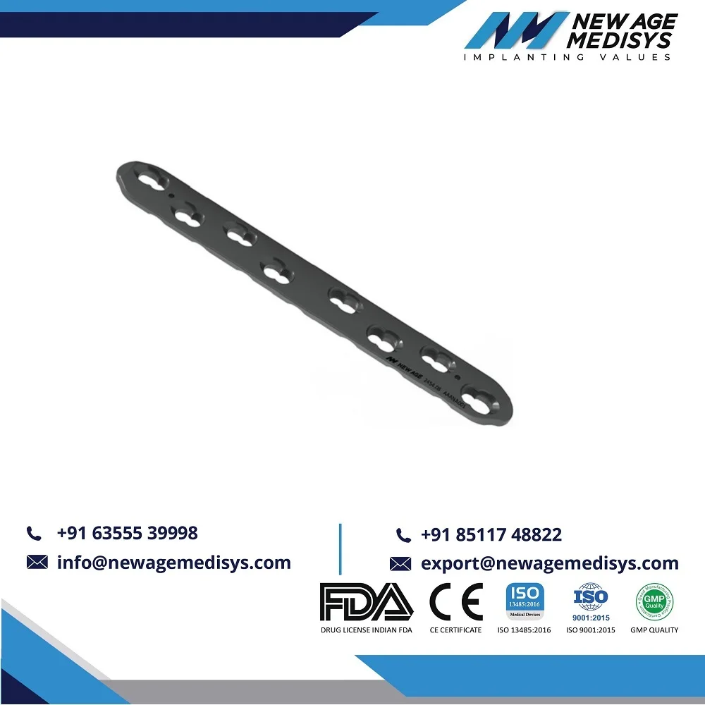 Протезированная медицинская ортопедическая имплантатная широкоблокирующая компрессионная пластина (LCP) 4 5 мм/5 0 мм титановая Сертификация CE ISO