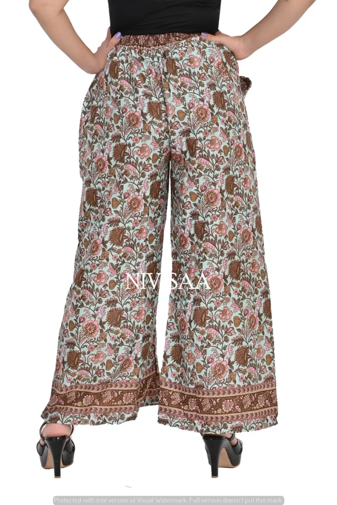 Красиво оформленные Черные Серые брюки Бохо широкие шелковая вискоза длинная повседневная одежда с принтом