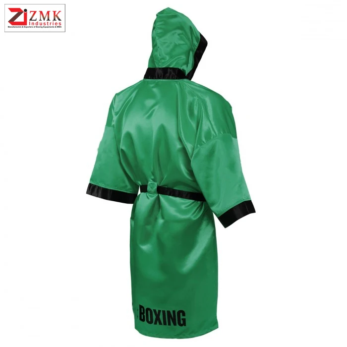 Зеленое боксерское платье Новое поступление полная длина боксерского платья чемпионов мира с капюшоном новый стиль