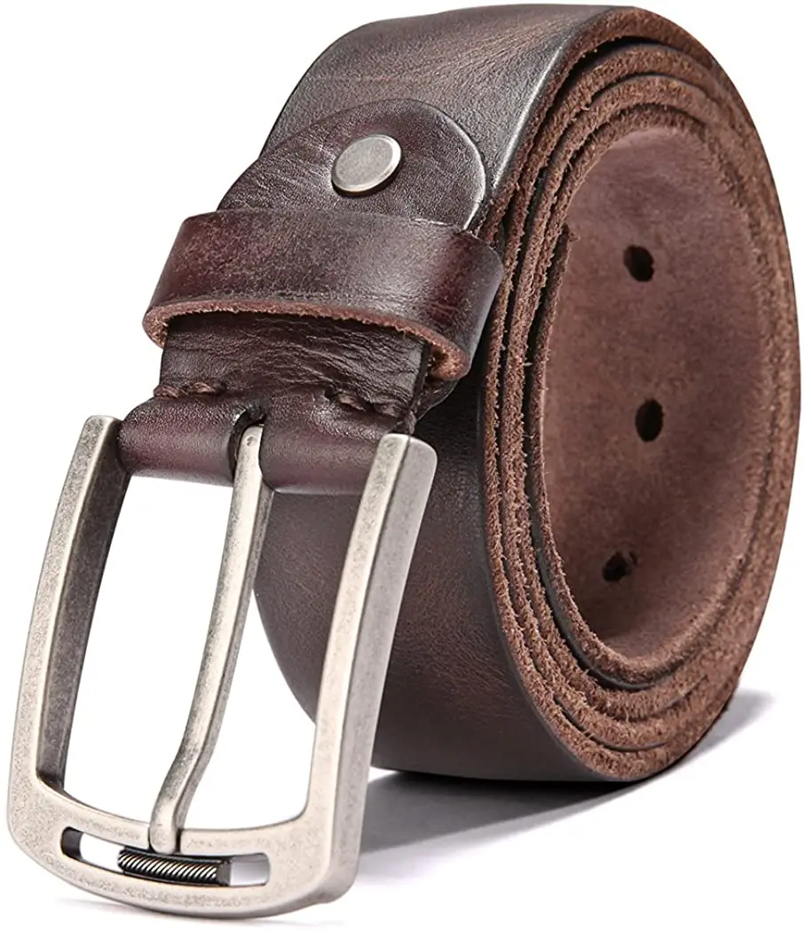 Comfortable and Adjustable new Fashion men cowhide belt made in Pakistan genuine leather belt mans 2022