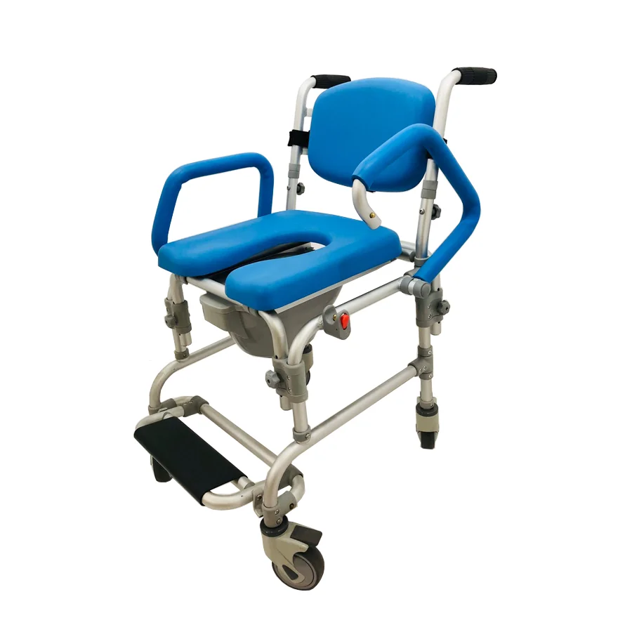  HT6129 Highly functional folding wheelchair Shower Commode Chair for elderly