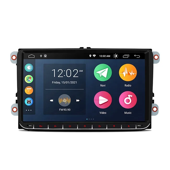 9 inch Android 10.0 Quad-Core Processor 32GB ROM 2GB RAM Car GPS Multimedia Player Built-in DSP for VW/skdao/seat
