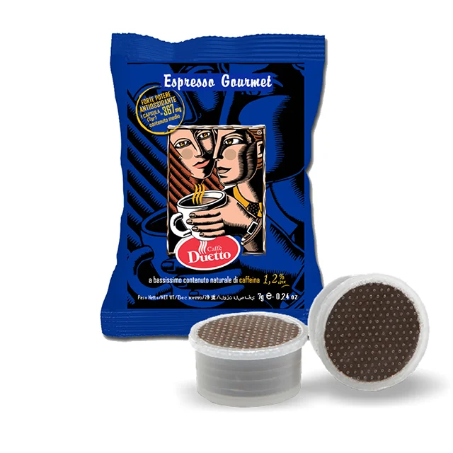 MINI-BOX 30FAP/LAVAZZA ESPRESSO POINT* COMPATIBLE CAPSULES. Duetto Gourmet Mild Coffee: 1,2%Caffeine,367mg/7g Antioxidants.