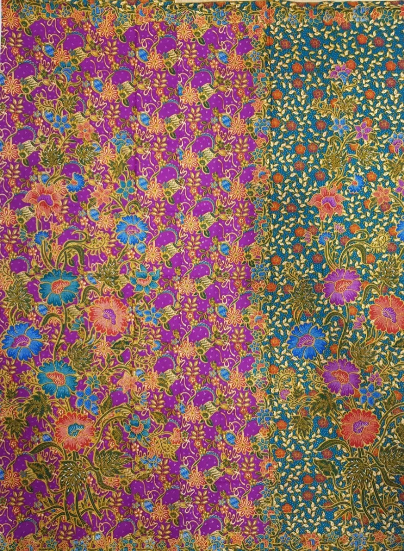 
Supplier Malaysia best selling kain Batik Poly-Cotton machine print floral design pattern sewed in Tube 