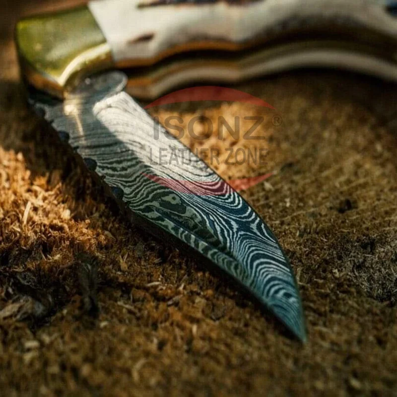 Изготовленный на заказ складной карманный нож из дамасской стали ручной работы