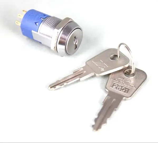 
19mm large full size electrical SP or DP key switch lock 