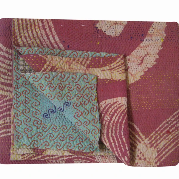Индийское винтажное детское одеяло ручной работы Kantha для пеленания kantha оптом коляски