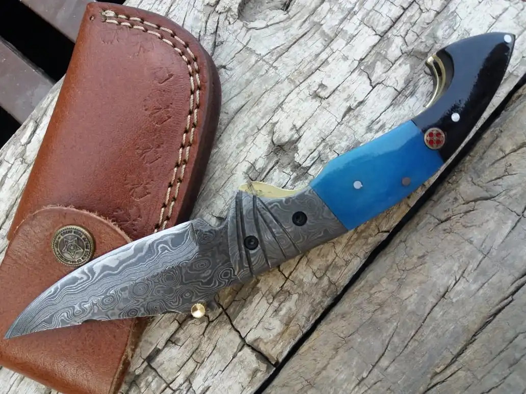 LWS884 Pocket Knife Folding Camping Hunting Damascus Steel Blade Foldable Stainless Item Packing Color Handle Weight Pieces