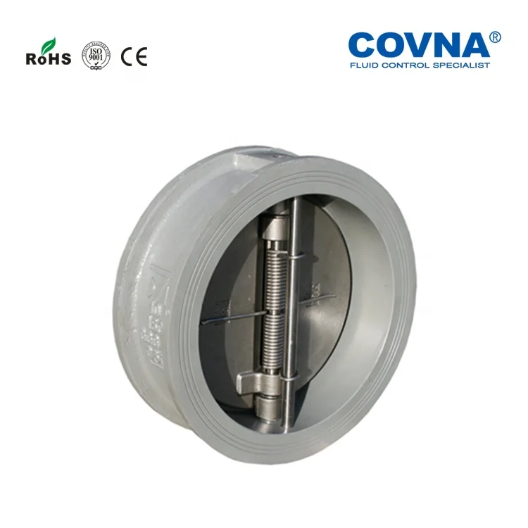 COVNA Spring Loaded Cast Iron Wafer Butterfly Check Valve for Air Compressor