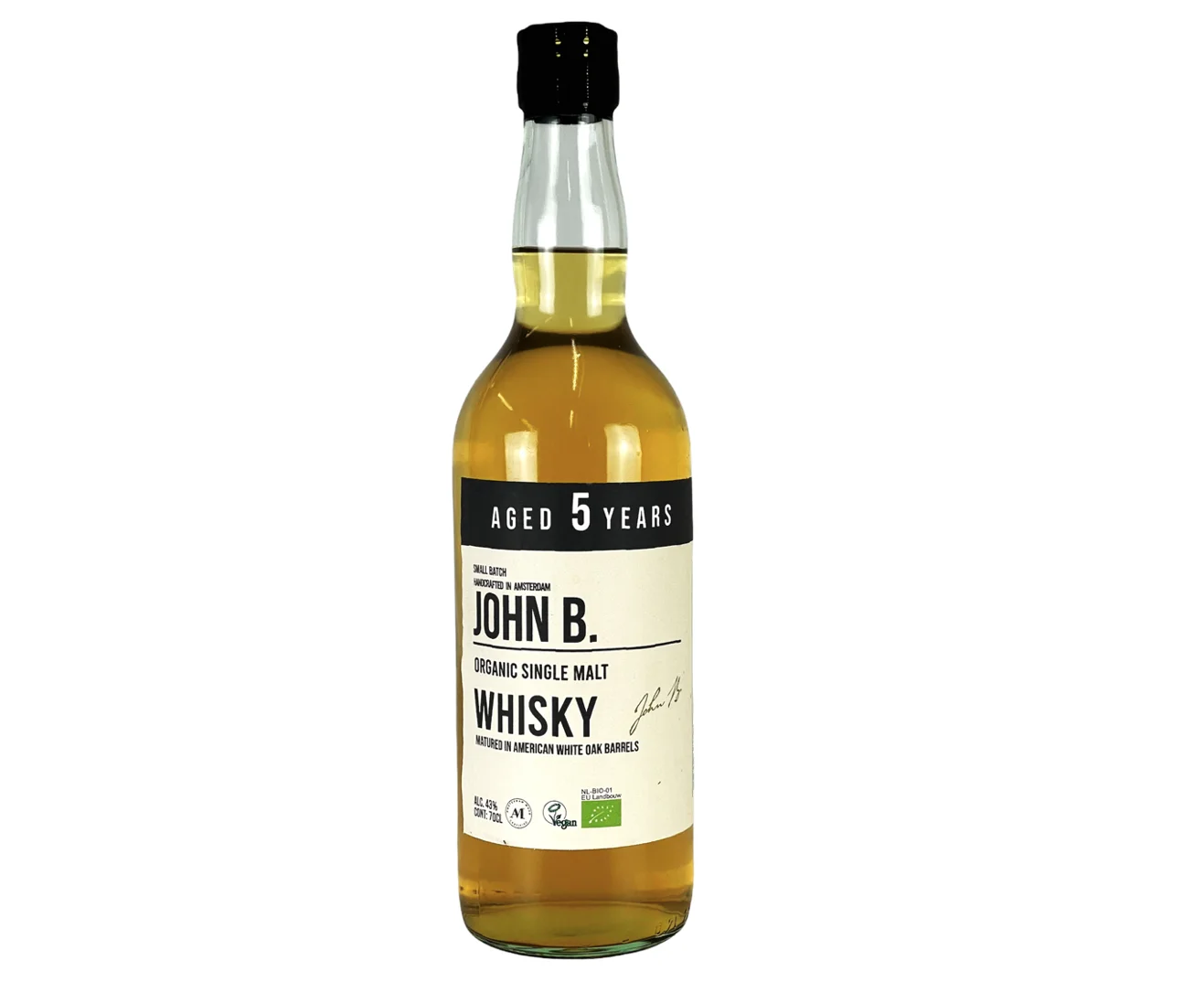Whisky Single Malt 5 y.o. Bottle700 ml., Brand John B. Organic Certified (10000006245933)