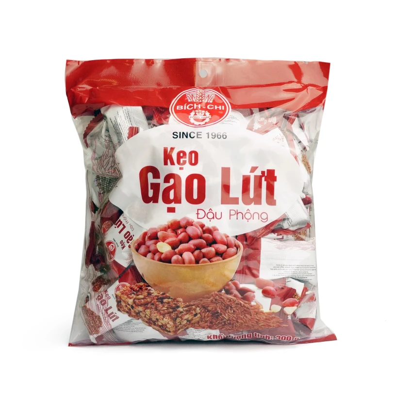  Качественный вьетнамский производитель Bich Chi коричневый рис арахисовые конфеты 200 г из Вьетнама