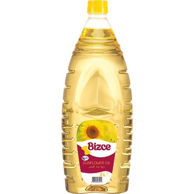 Чистое подсолнечное масло Bizce 2L x 6 овальное рафинированное подсолнечное масло из ПЭТ