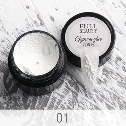 ANZUO  Wholesale 6Colors Plaster Decorationgel Halal Gel Nail Polish White 3D Breathable UV Nail Polish