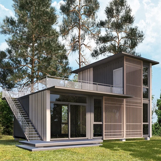 Custom modern modular 40FT shipping container 3 bedroom design prefab house