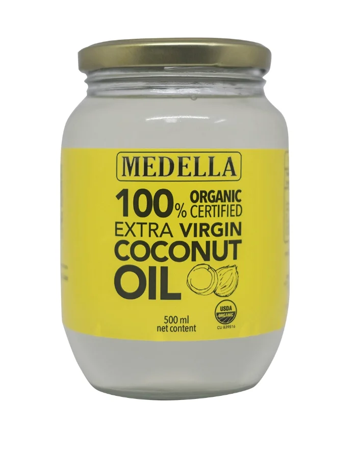 100% Medella холоднопрессованное Экстра натуральное кокосовое масло