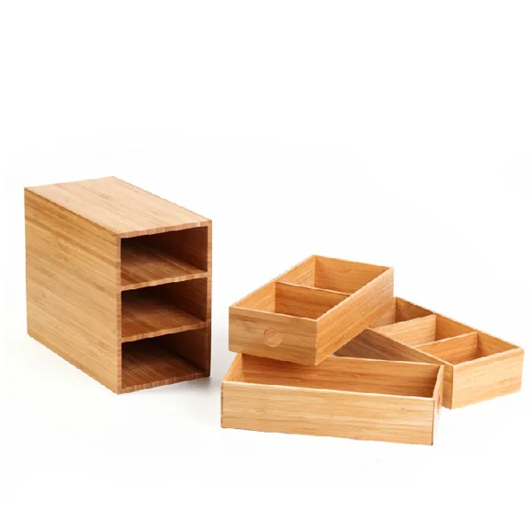 3-Drawer  Organizer Bamboo Chest