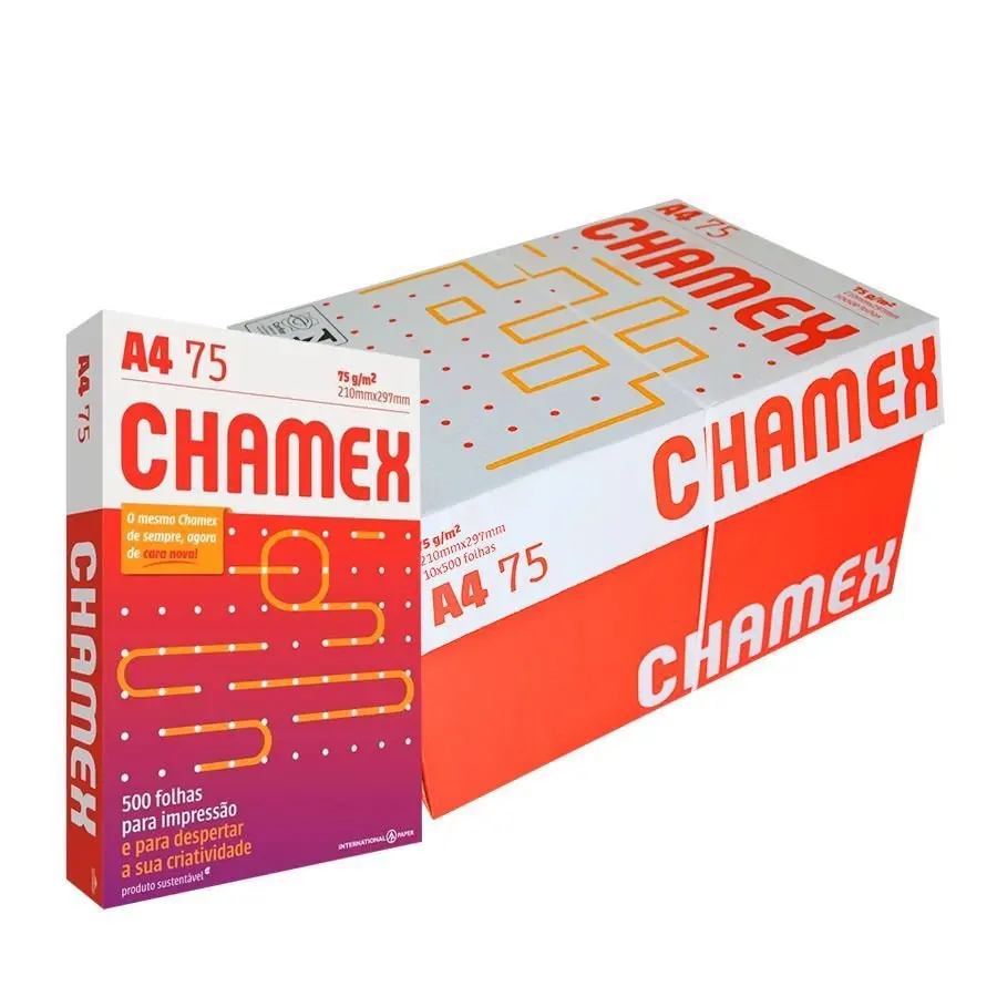Профессиональная офисная копировальная бумага формата А4 80 г/м2 Марка Chamex купить копировальную бумагу Бразилия Оптовая