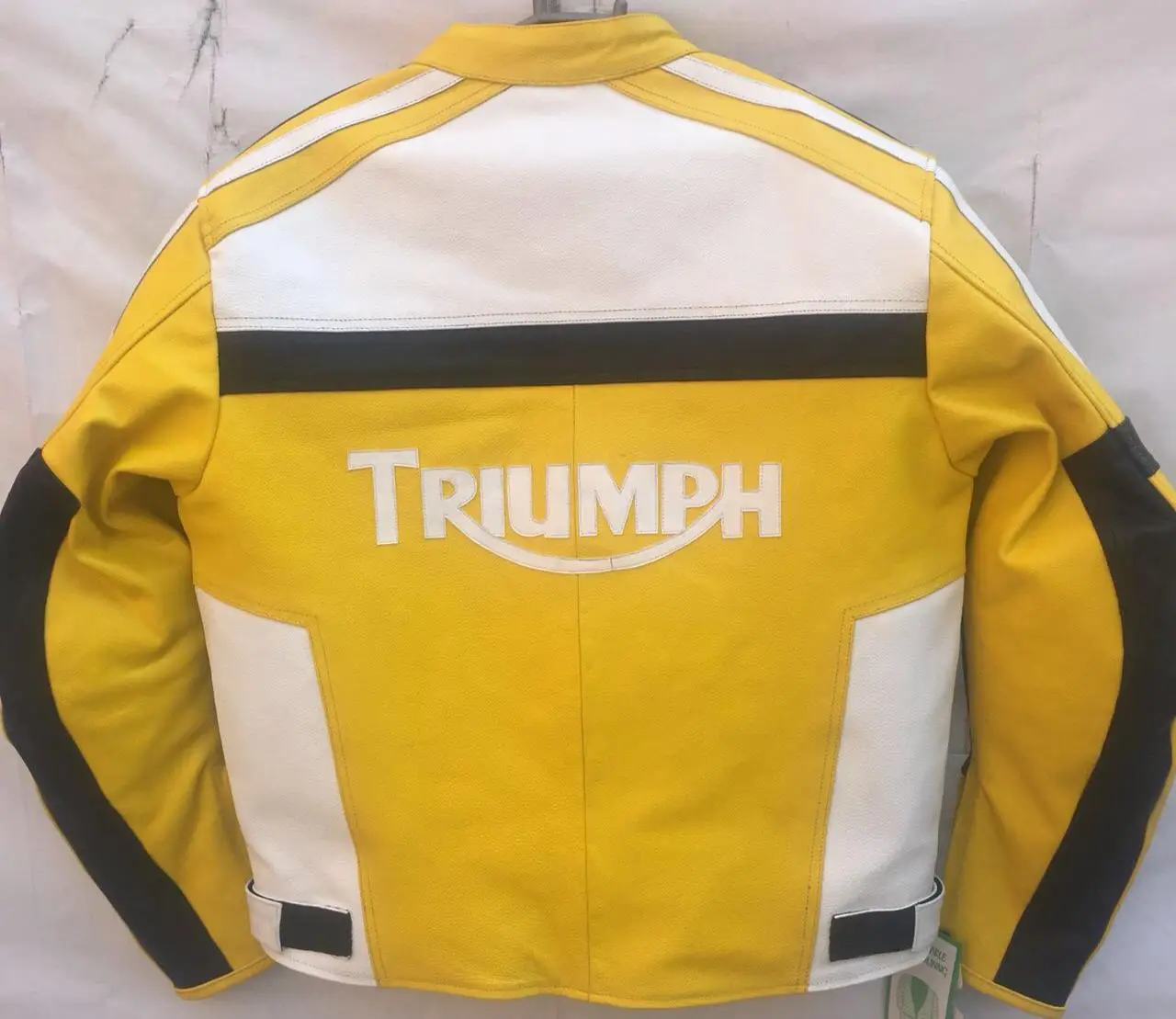 Men green Black Motorbike Leather Jacket