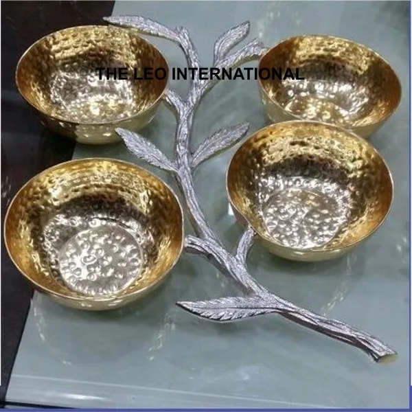 Decorative Bowl and Stainless Steel Metal Kitchen Baking Items for Cake Batter Serving Dessert Vegetable Soup 8x8x5 Inch