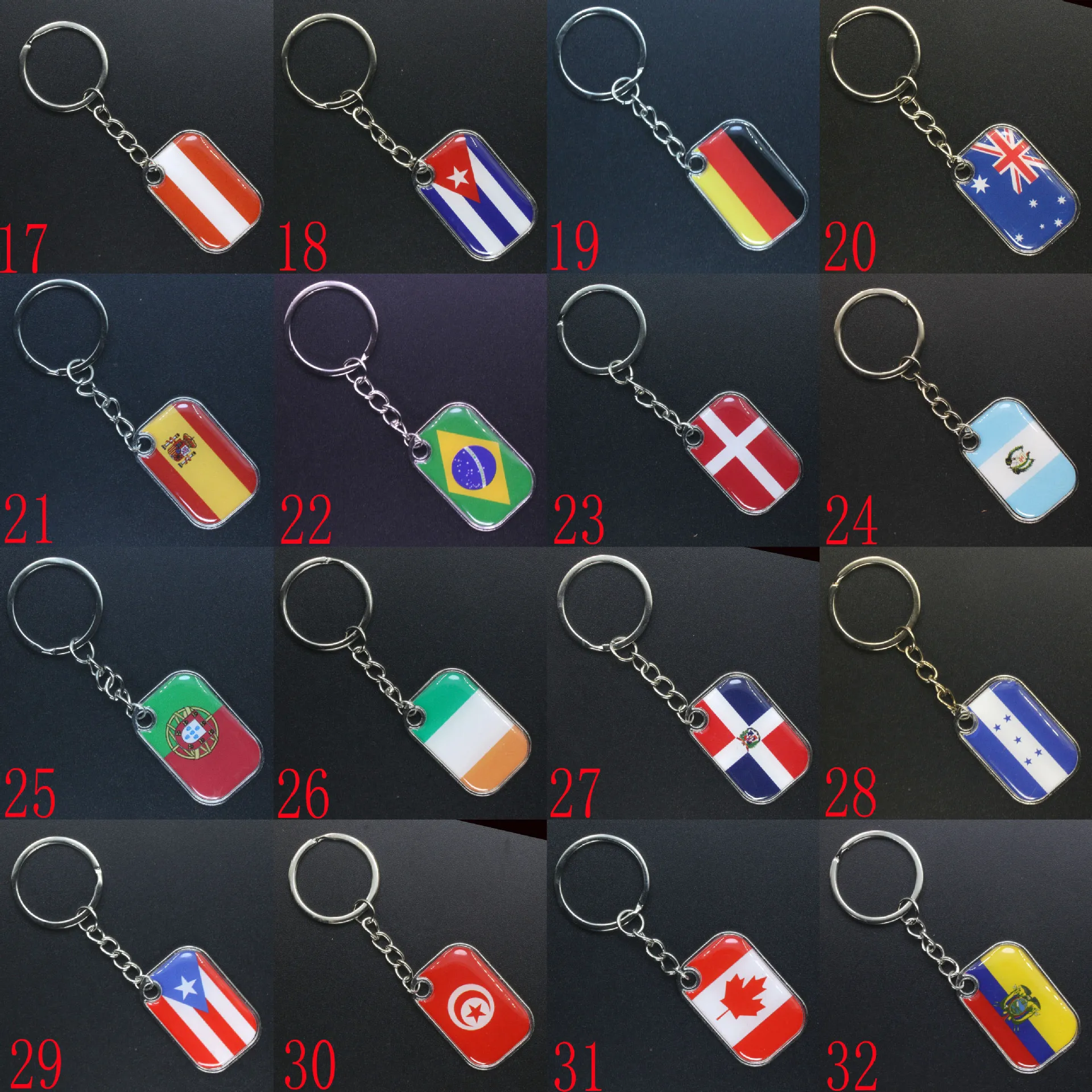 Asia Football Cup Metal keychain National Flags of the World represatations custom UAE national day gifts key ring