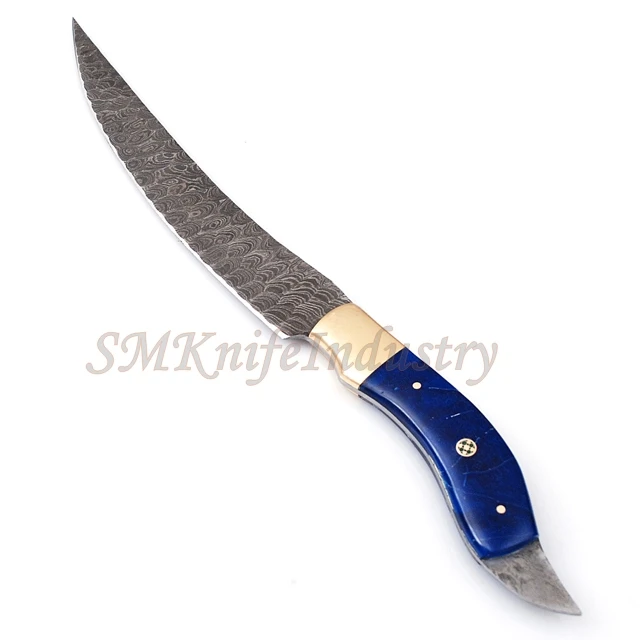 High Quality Custom Folded Layers Damascus Steel Fillet kitchen Fishing knife