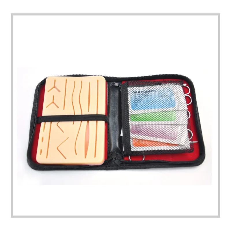 Набор для швов из нержавеющей стали с синей молнией/кожаным чехлом набор медицинских студентов