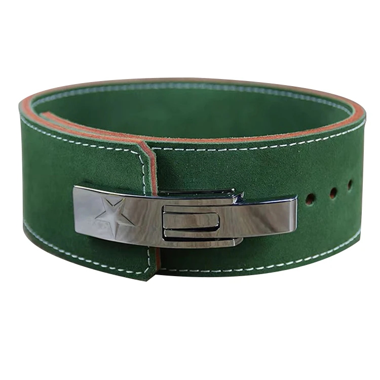 Custom made Weight Lifting Lever Buckle power belt Custom Gym Training Powerlifting cowhide Belt