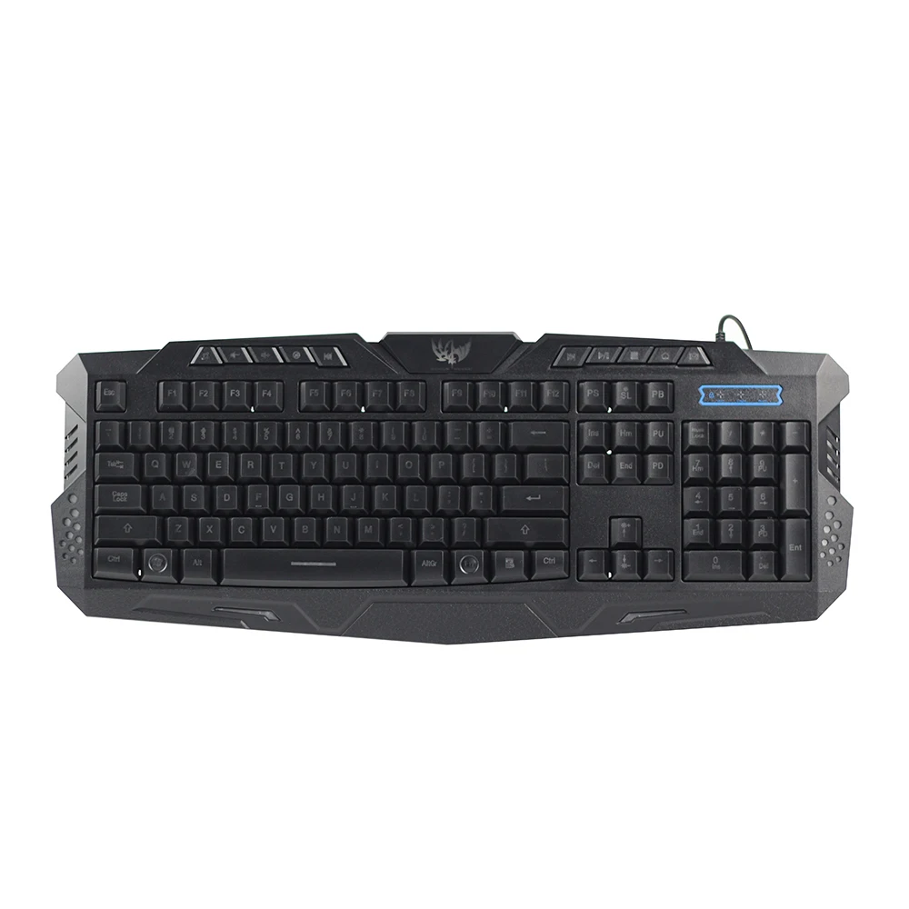 
LED Backlit Gaming Keyboard Mechanical Feeling and Waterproof USB Wired Keyboard for Pro PC Gamer or Office 