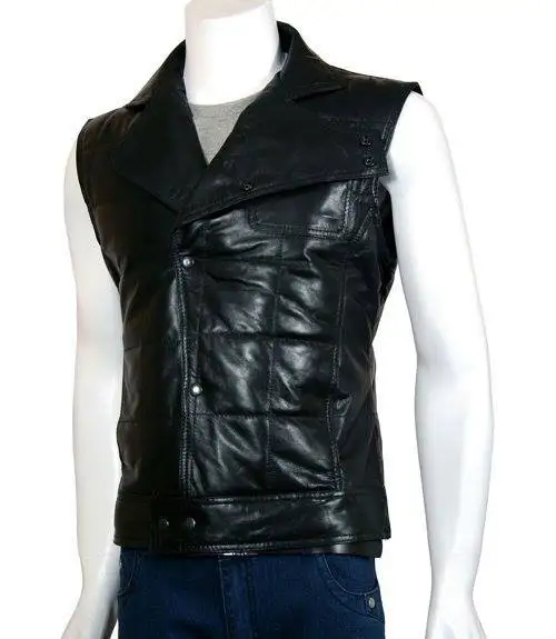 Классический дизайн кожаный жилет для мужчин мужские жилеты и безрукавки индивидуальный продукт