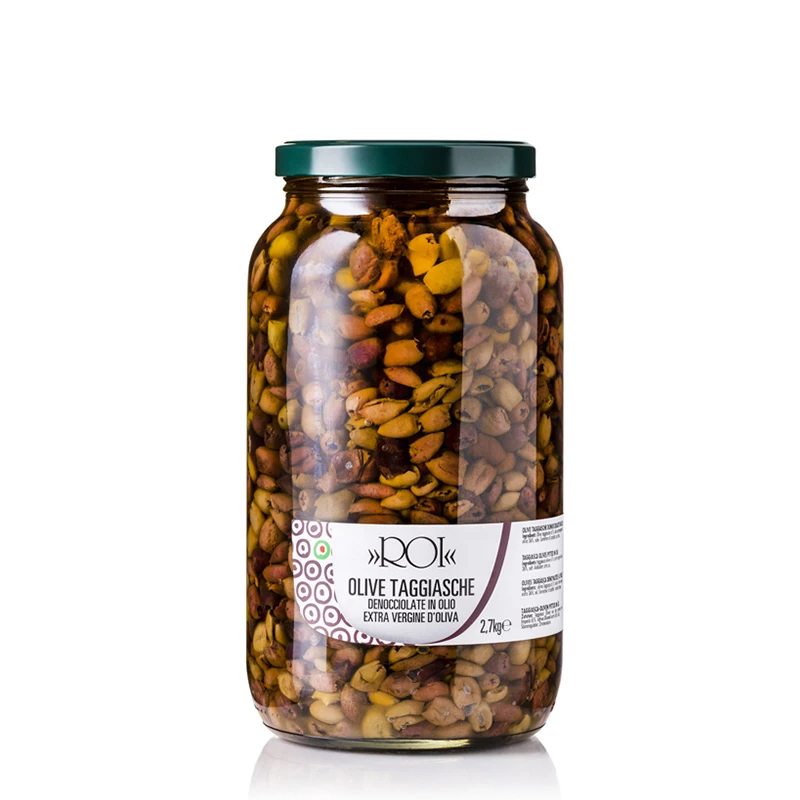 High Quality Italian Taggiasca Pitted Olives In Oil 2,7 kg