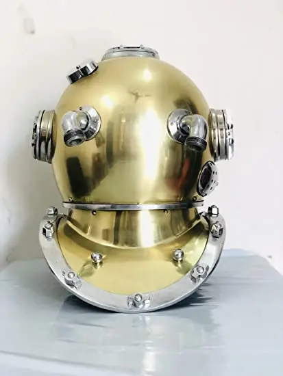 Блестящий cooper морской Винтаж Дайвинг водолазов шлем Mark V Подводное меди латуни декор водолазный с нетерпением Премиум