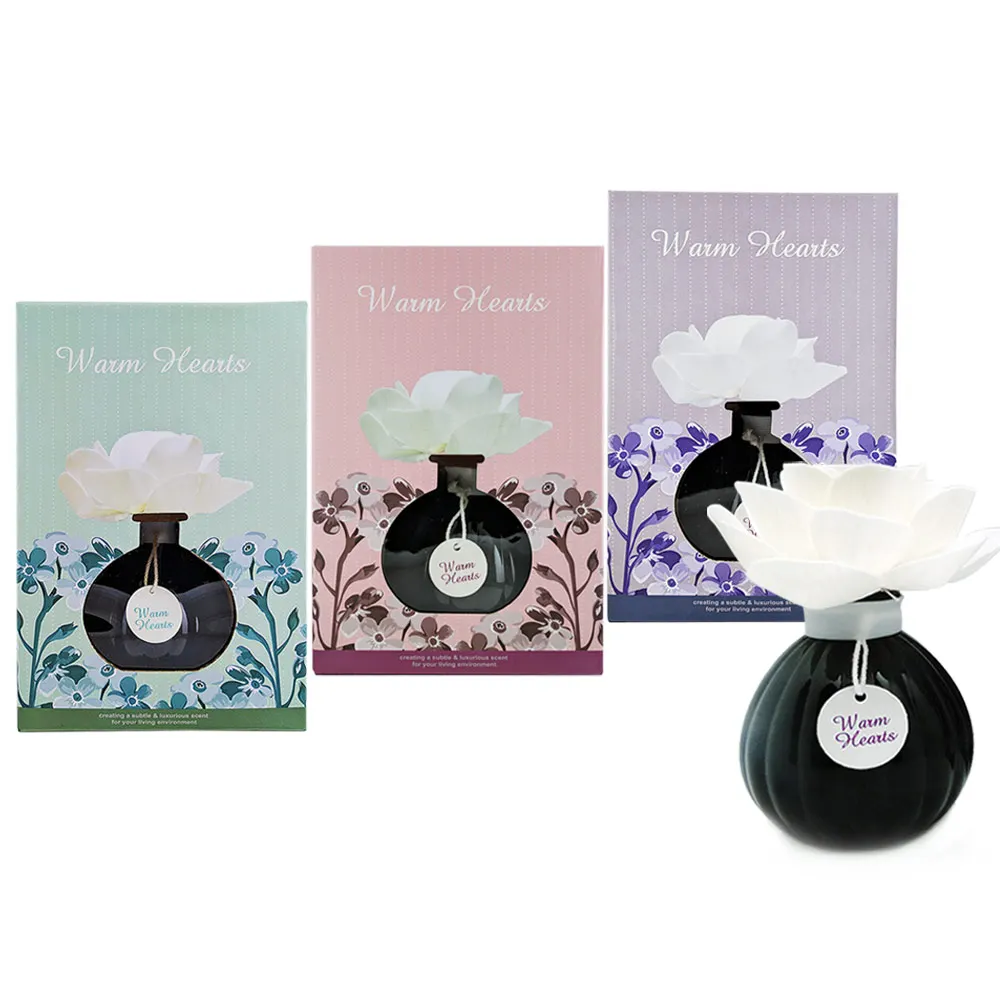 
Luxury Sola Flower Diffuser Black Glossy Glass Bottle Air Fragrance Long Lasting Scents 140ml Home Fragrance 