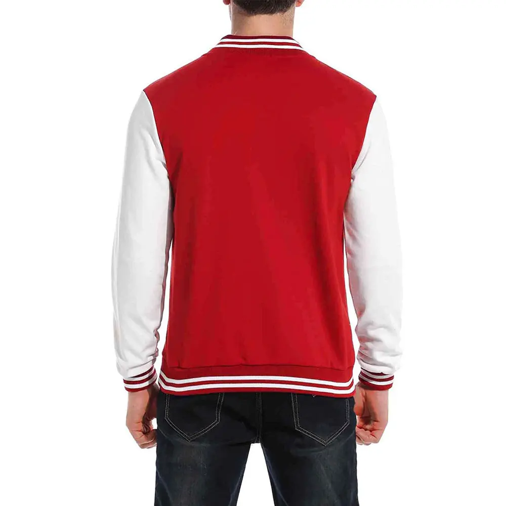 OEM Wholesale Custom 480GSM French Terry Cotton Men Varsity Jacket