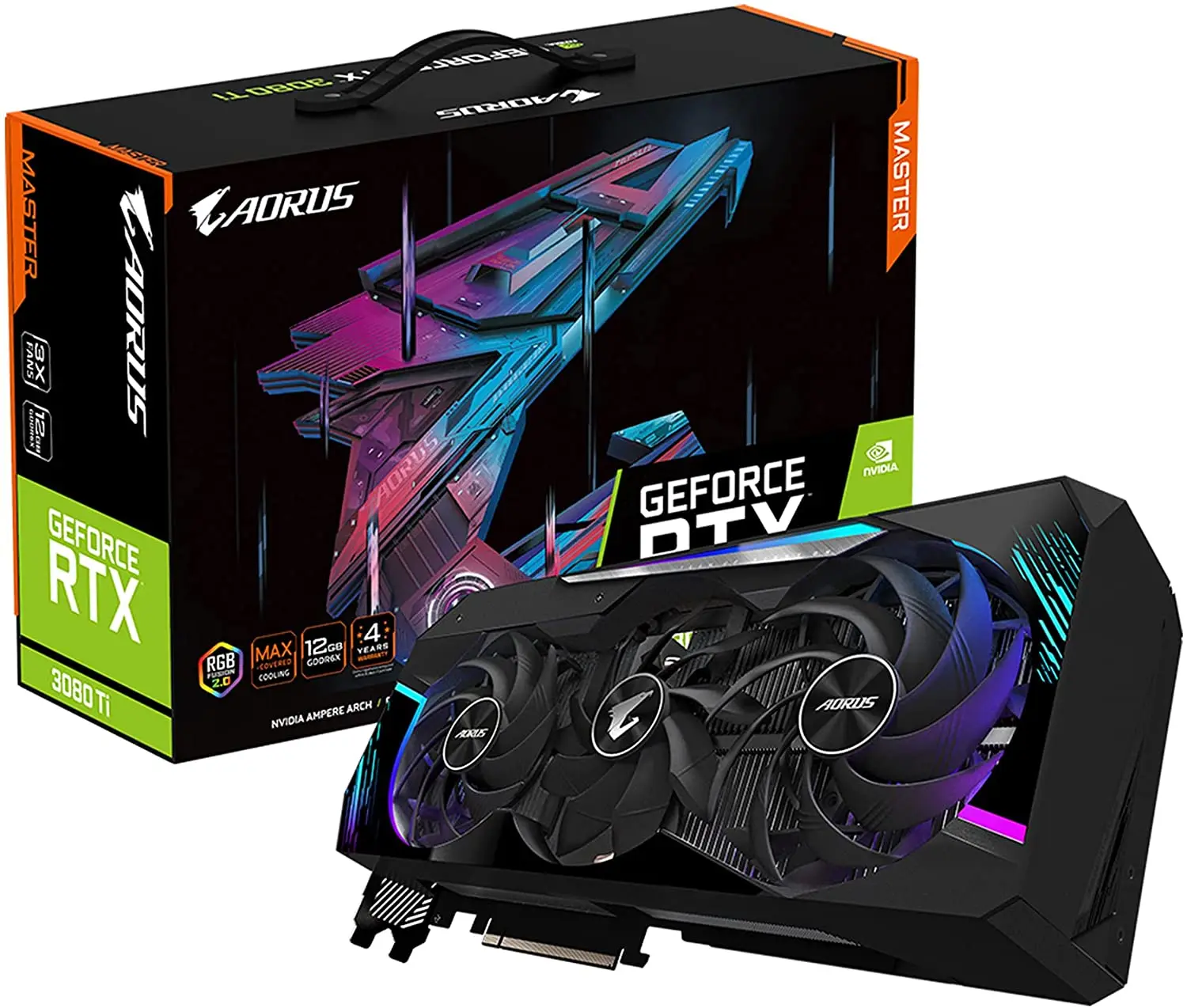 GIGABYTE AORUS GeForce RTX 3080 Ti мастер 12G видеокарту, Макс Закрытая охлаждения, 12 Гб 384-bit GDDR6X, GV-N308TAORUS M-12GD смотри