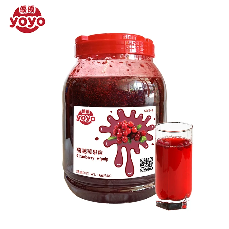  Bulk Cranberry Syrup with pulp Jam fruit