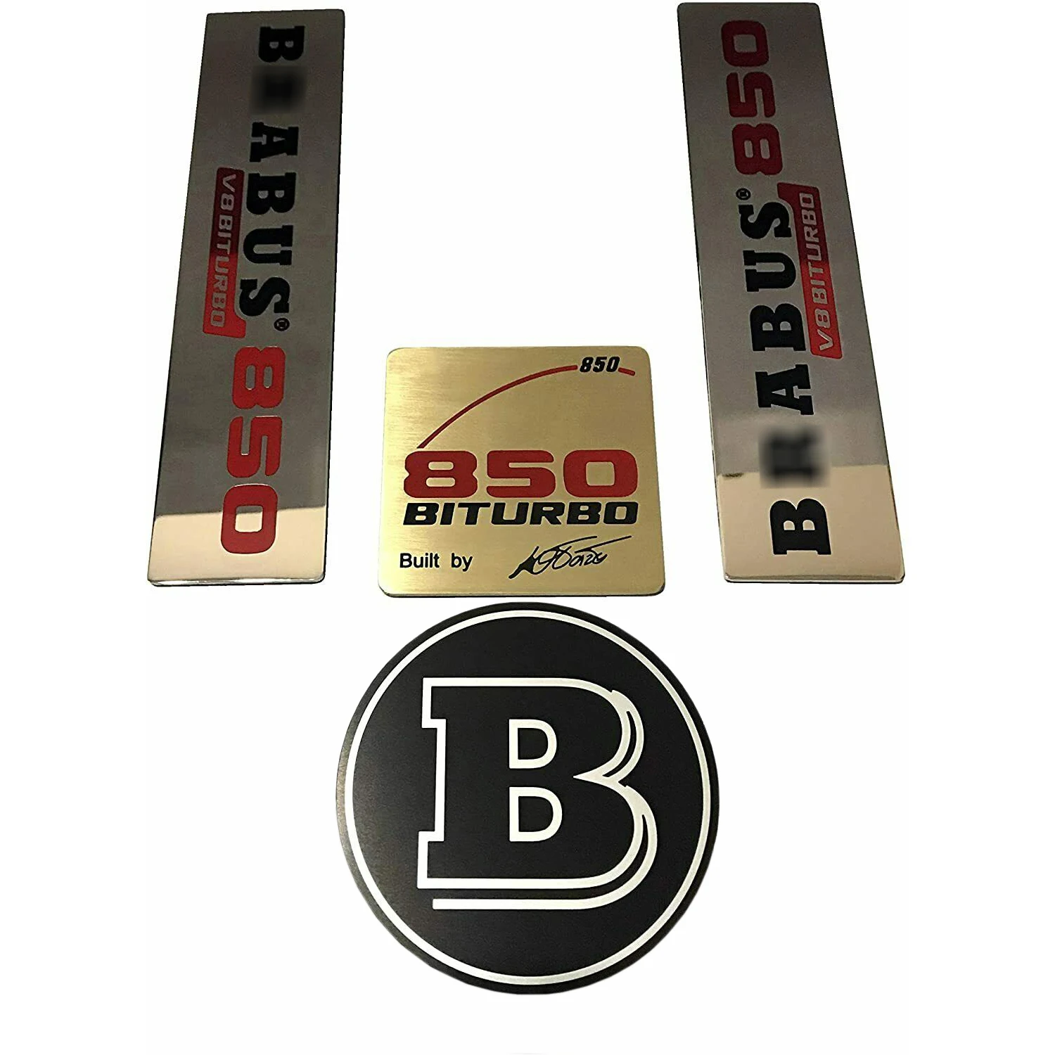 B-Style 850 V8 Biturbo набор эмблем двигателя из 4 шт. подходит для S-Class W222 S63 G-Class W463 G63