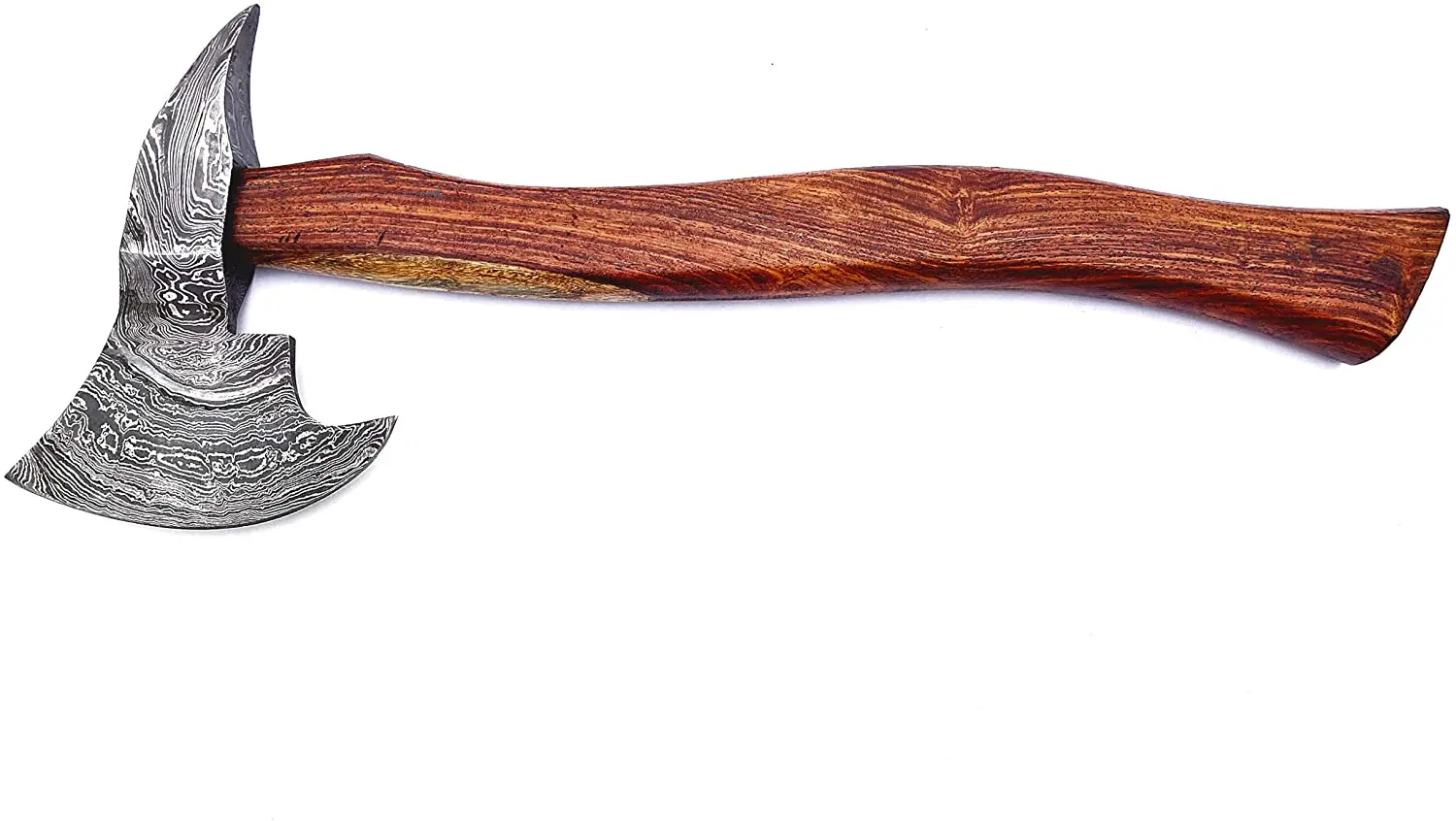 Высококачественный топор из дамасской стали ручной работы на заказ с ручкой розового дерева ME-565