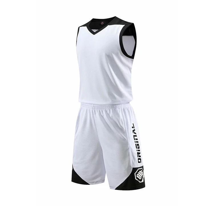 New Arrival Men Basketball Jersey Breathable Quick Dry Team Sport Sets Men Training Shorts & Jersey Basketball Uniform
