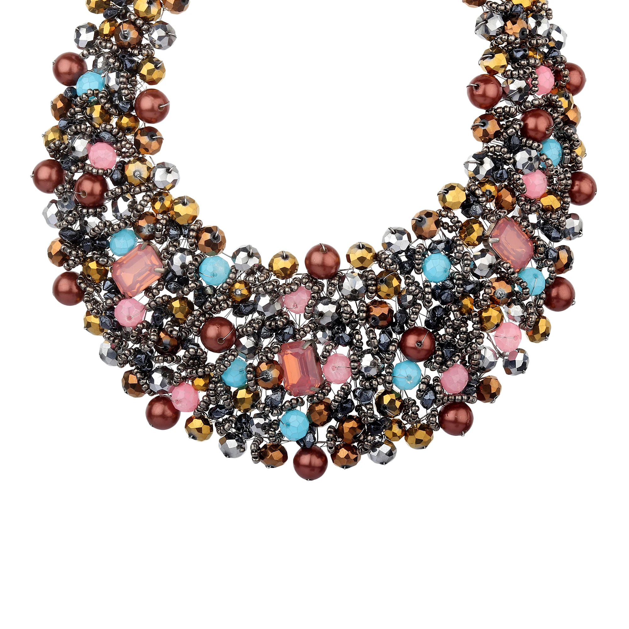 Buy Top Handmade Cute Beach Necklace Daisy Flower Boho Colorful Beaded Choker Necklace For Women And Girls