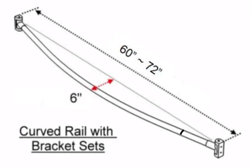 Customizable Shower Stall Bathroom Curtain Pole