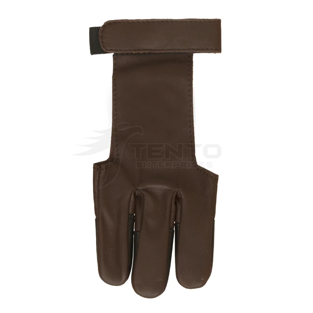 
 Высококачественные кожаные перчатки для стрельбы из лука с 3 пальцами  